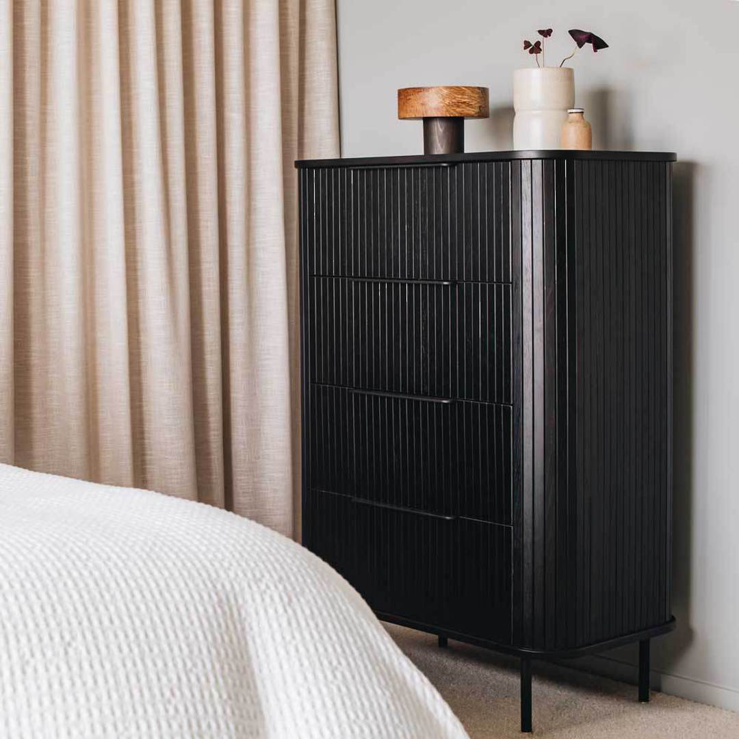 Anders Tallboy 4 Drawers - Black Oak image 7